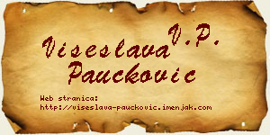 Višeslava Paučković vizit kartica
